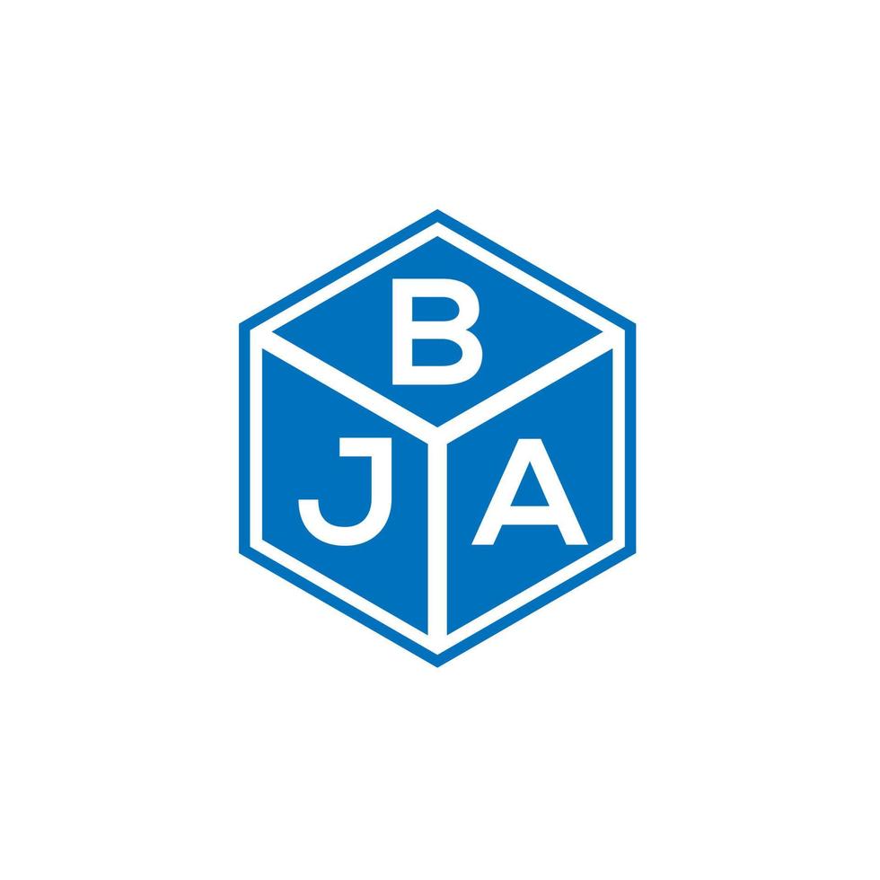 bja lettera logo design su sfondo nero. bja creative iniziali lettera logo concept. disegno della lettera bja. vettore