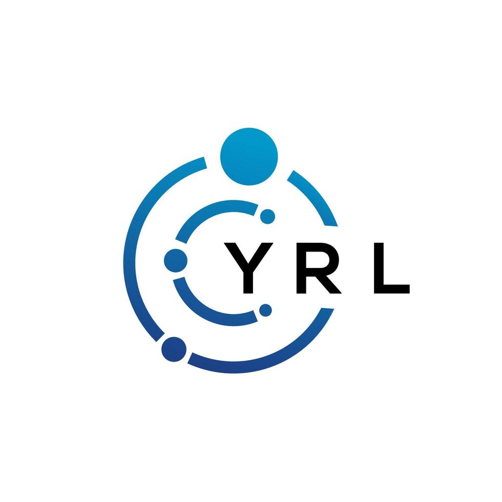 yrl lettera tecnologia logo design su sfondo bianco. yrl creative iniziali lettera it logo concept. disegno della lettera yrl. vettore