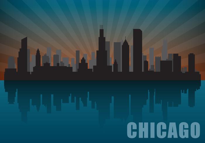Skyline di Chicago vettore