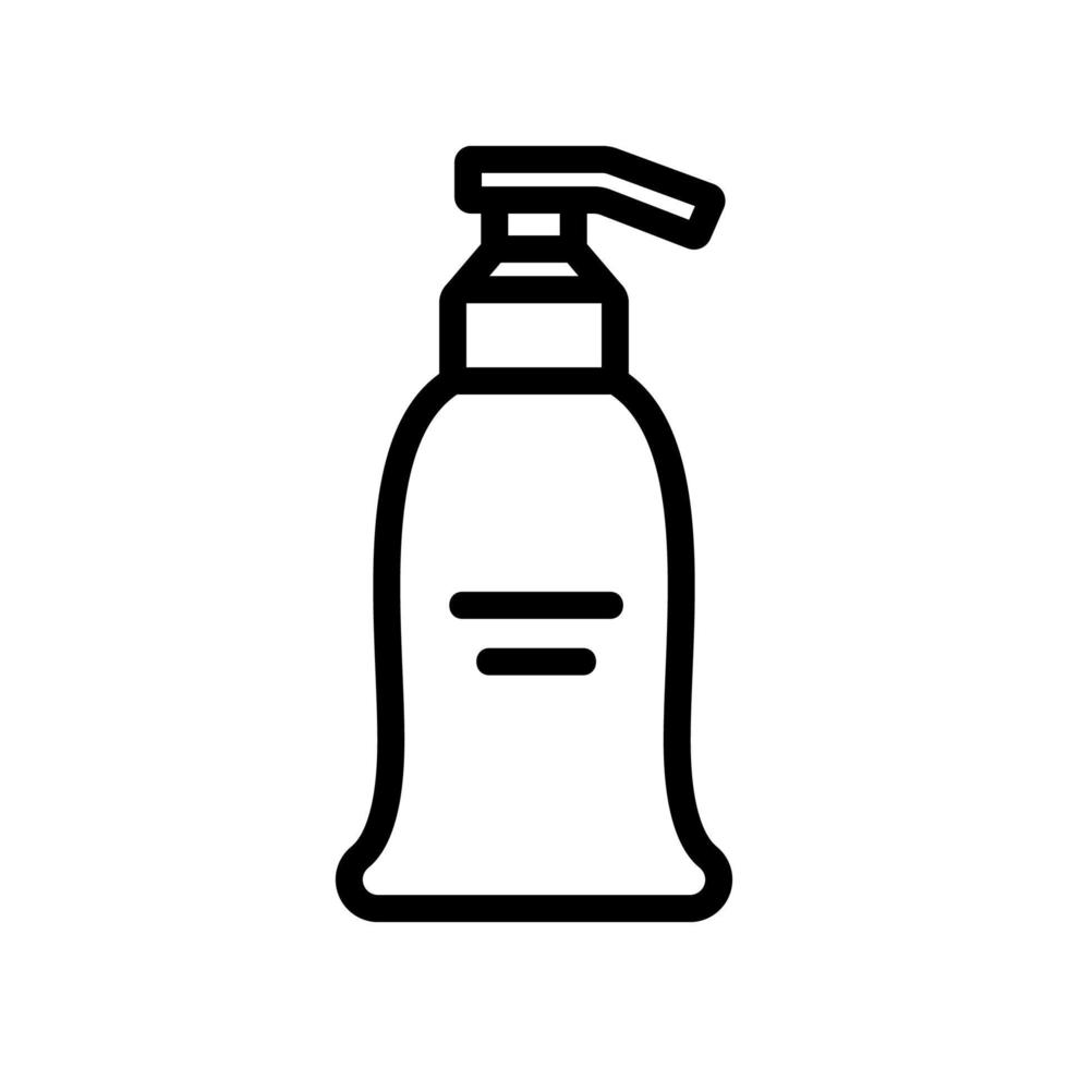 illustrazione del profilo vettoriale dell'icona della bottiglia di siero schiumoso