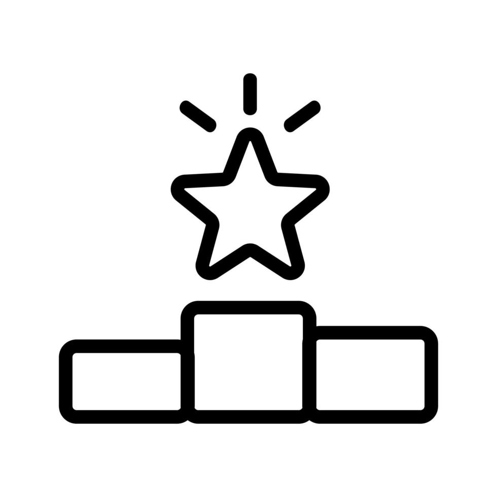 vettore icona piedistallo. illustrazione del simbolo del contorno isolato