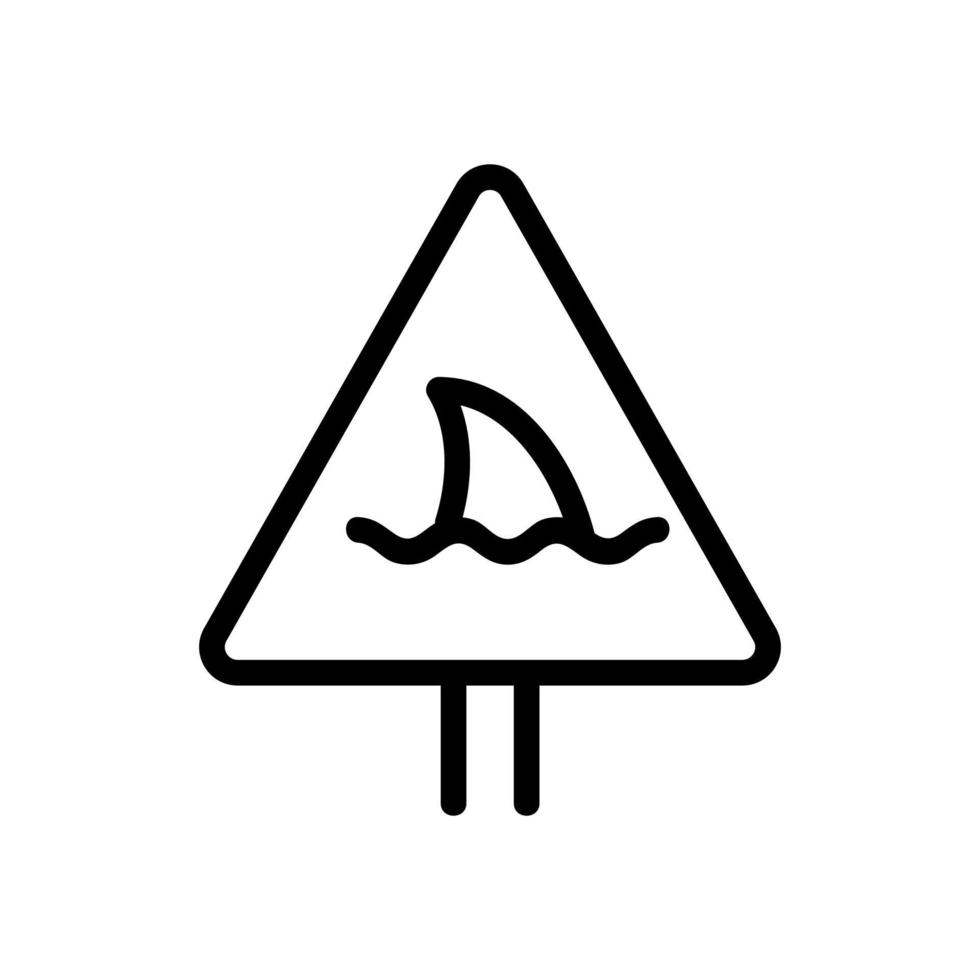 vettore icona squalo. illustrazione del simbolo del contorno isolato
