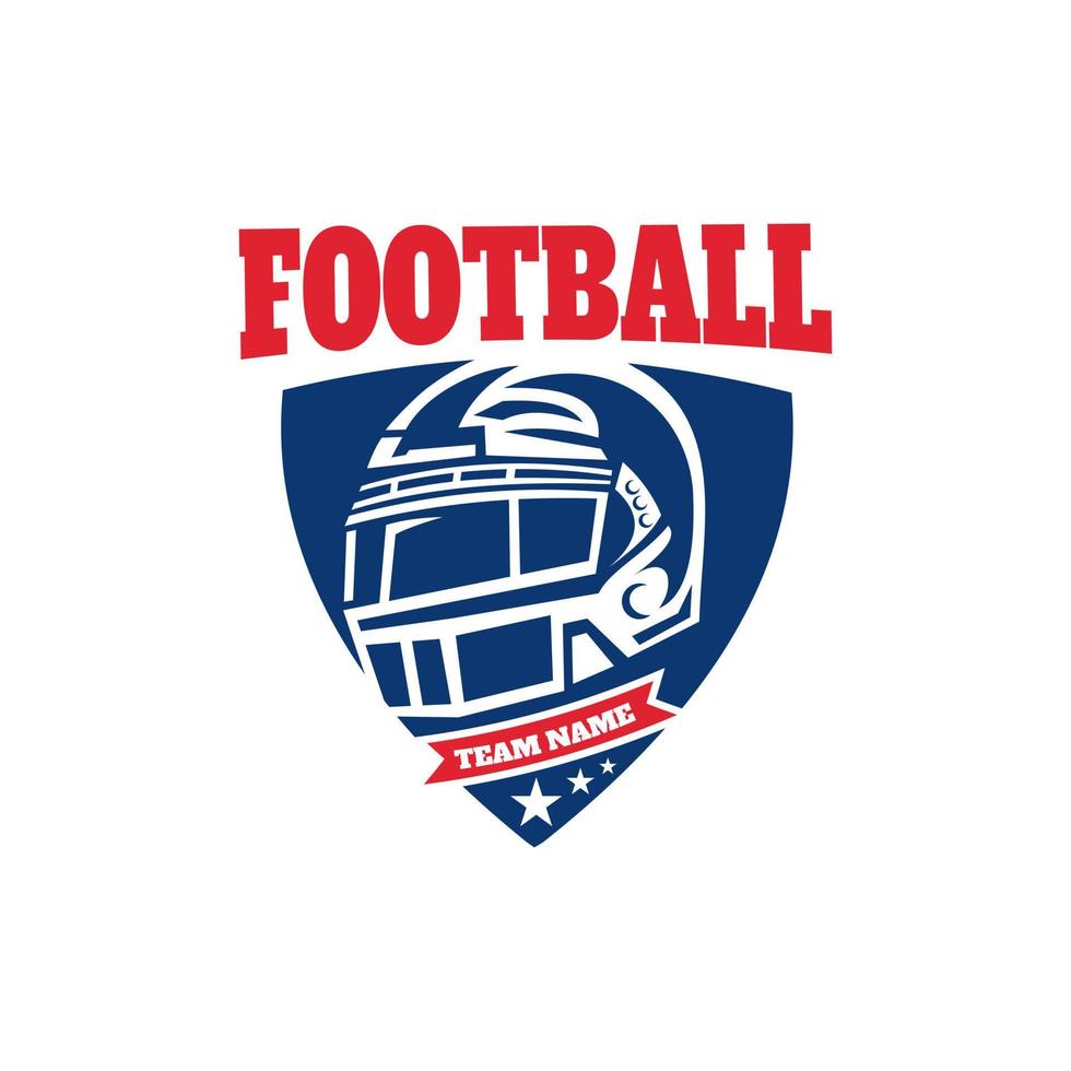 logo design casco giocatore, torneo di football americano, sport, emblema, modello di progettazione. vettore