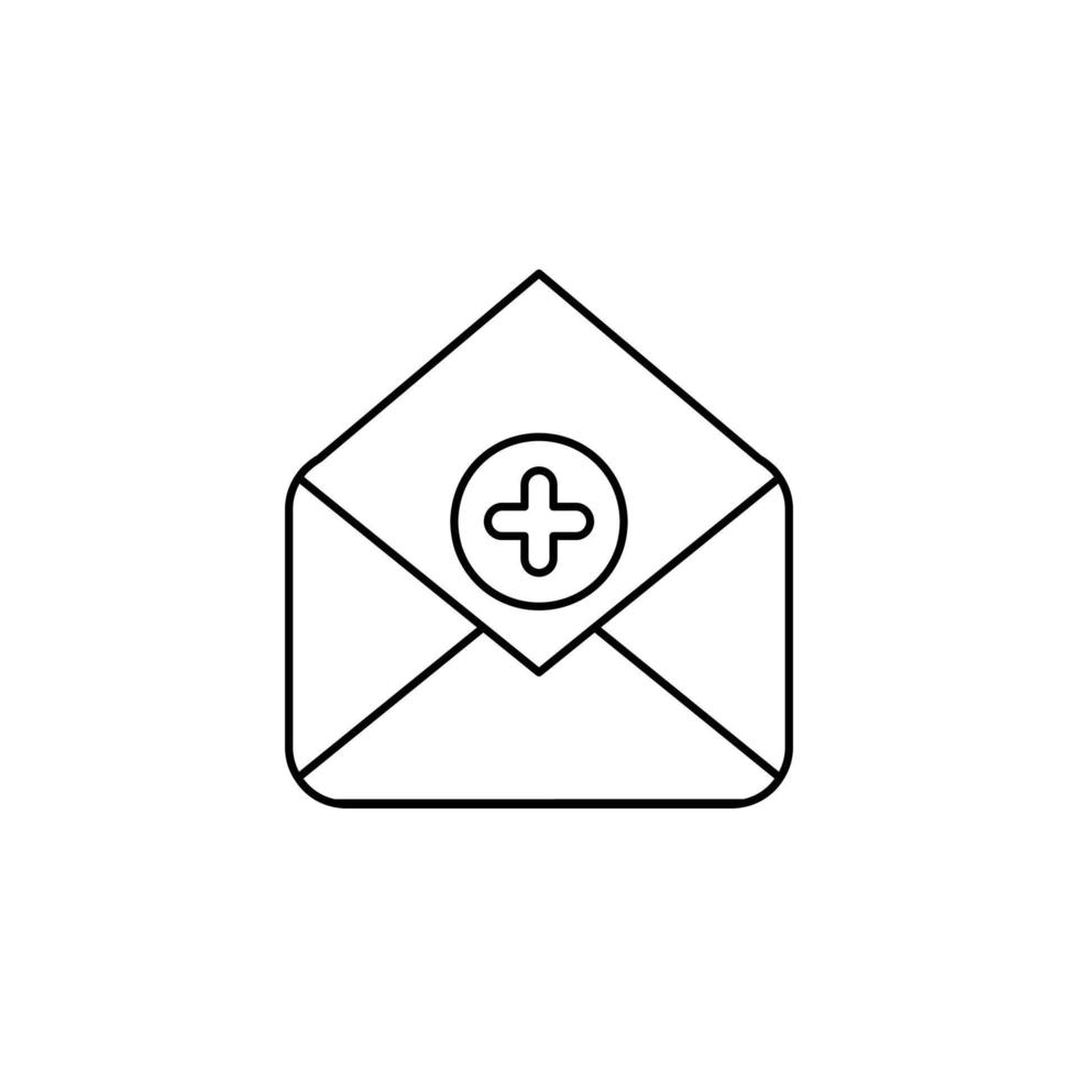 icona medica e-mail vettore