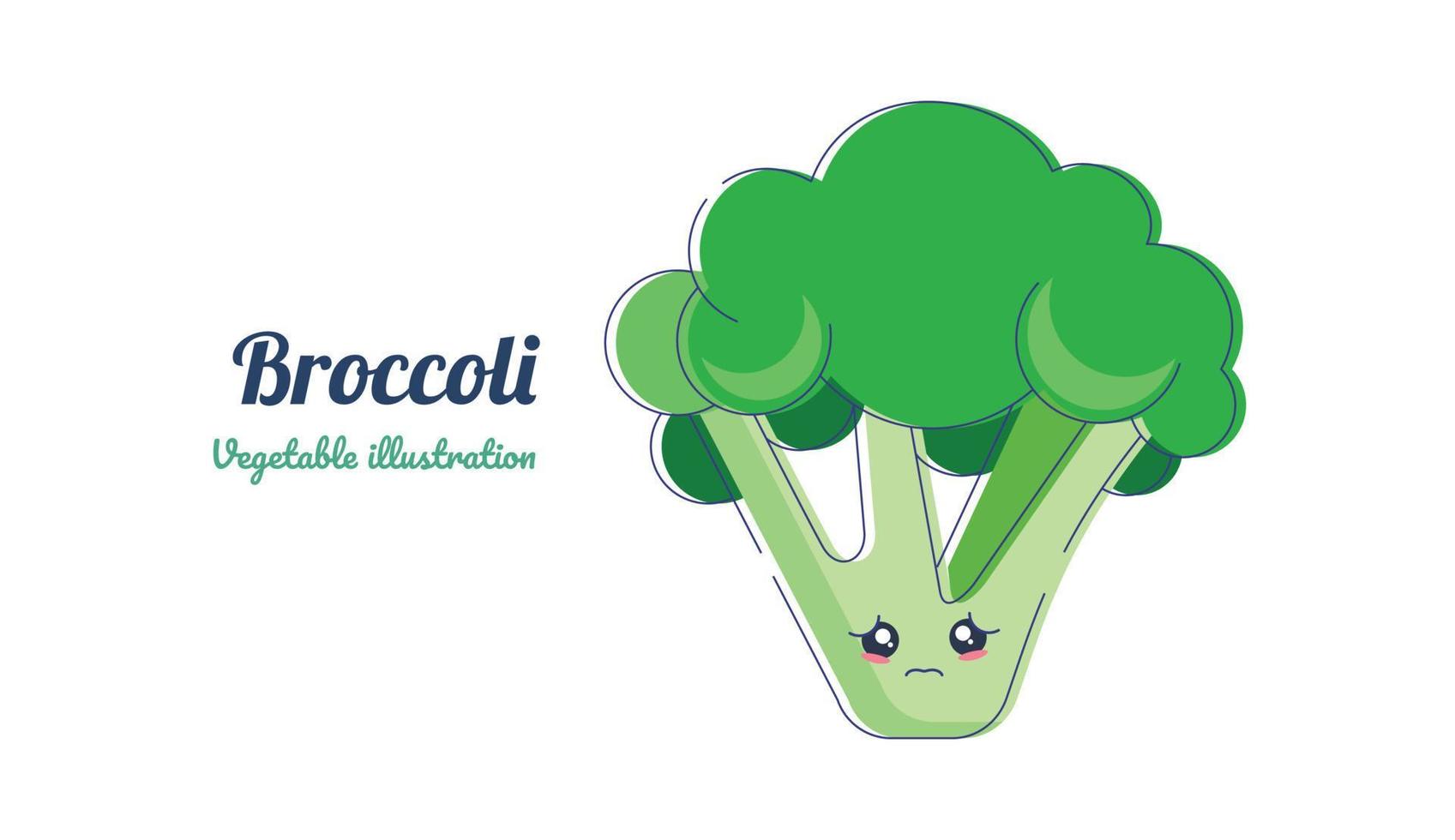 disegno dell'illustrazione dei broccoli vettore