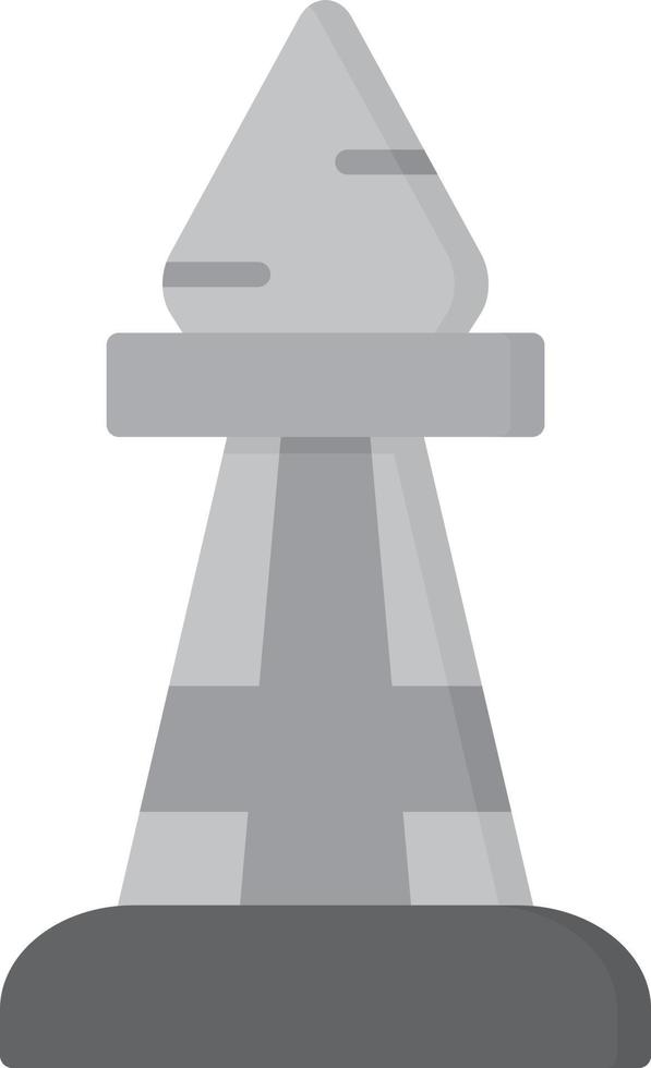 obelisco piatto in scala di grigi vettore
