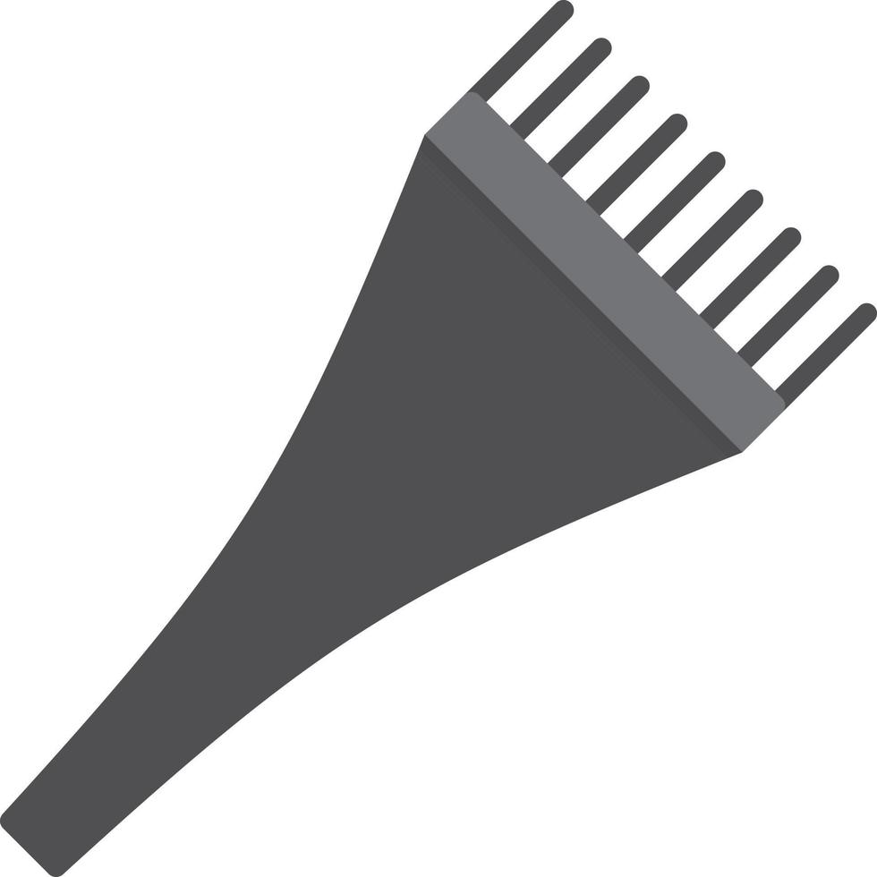 spazzola per tinture per capelli in scala di grigi piatta vettore