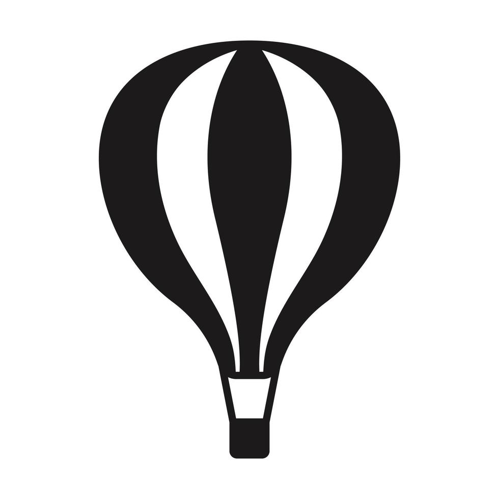 icona piatta in mongolfiera o volo in mongolfiera per app e siti Web vettore