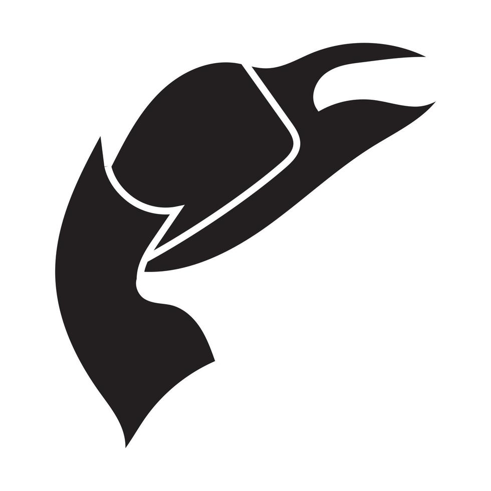 icona di vettore di artiglio di granchio per app o siti Web