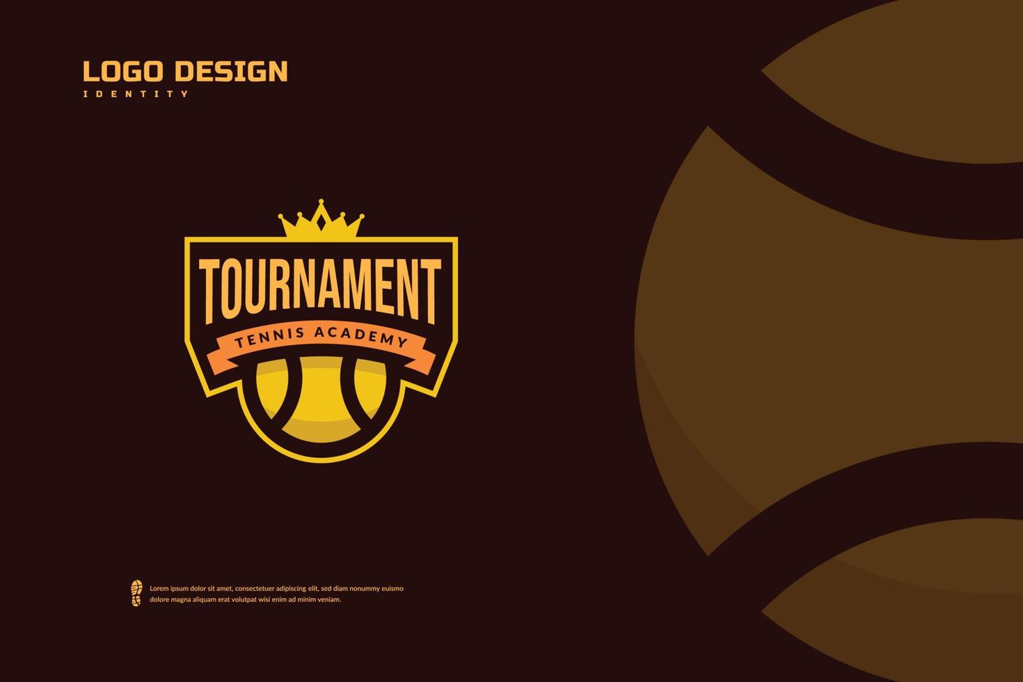 design del logo del club di tennis, modello di badge del torneo. identità della squadra sportiva, illustrazioni vettoriali del logo e-sport