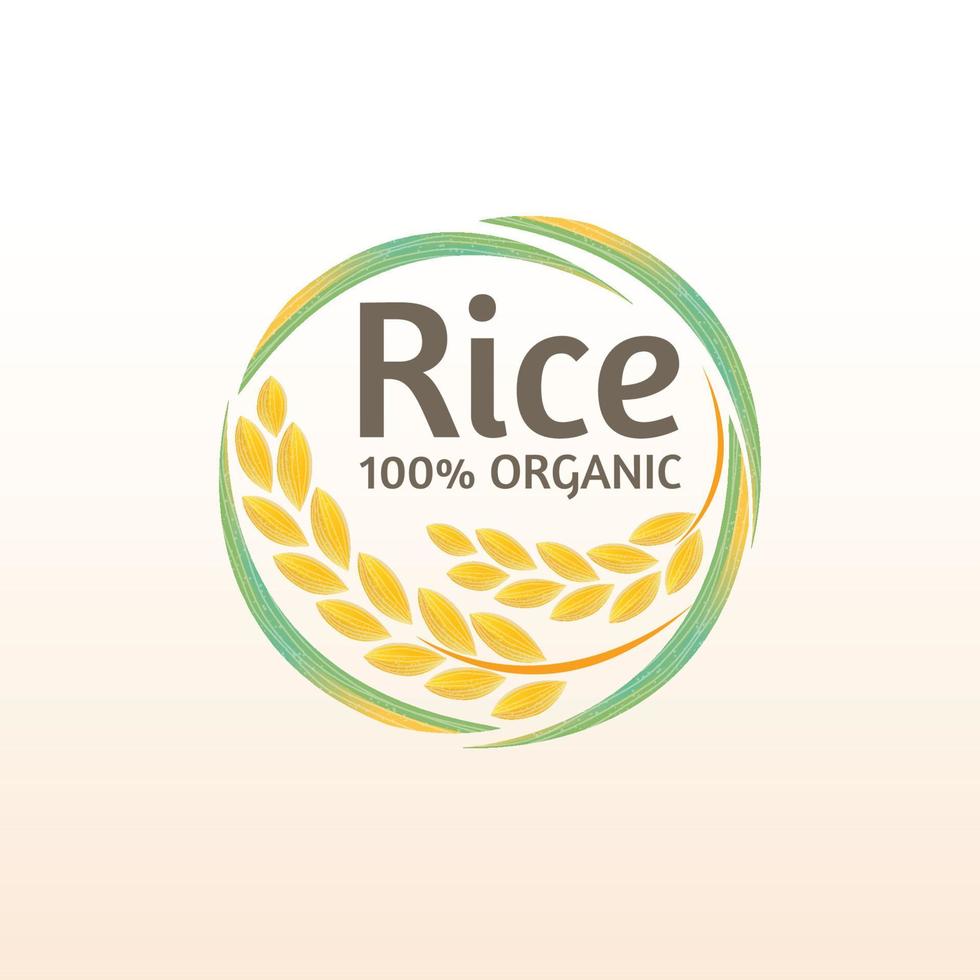 risone premium biologico prodotto naturale banner logo design vettoriale