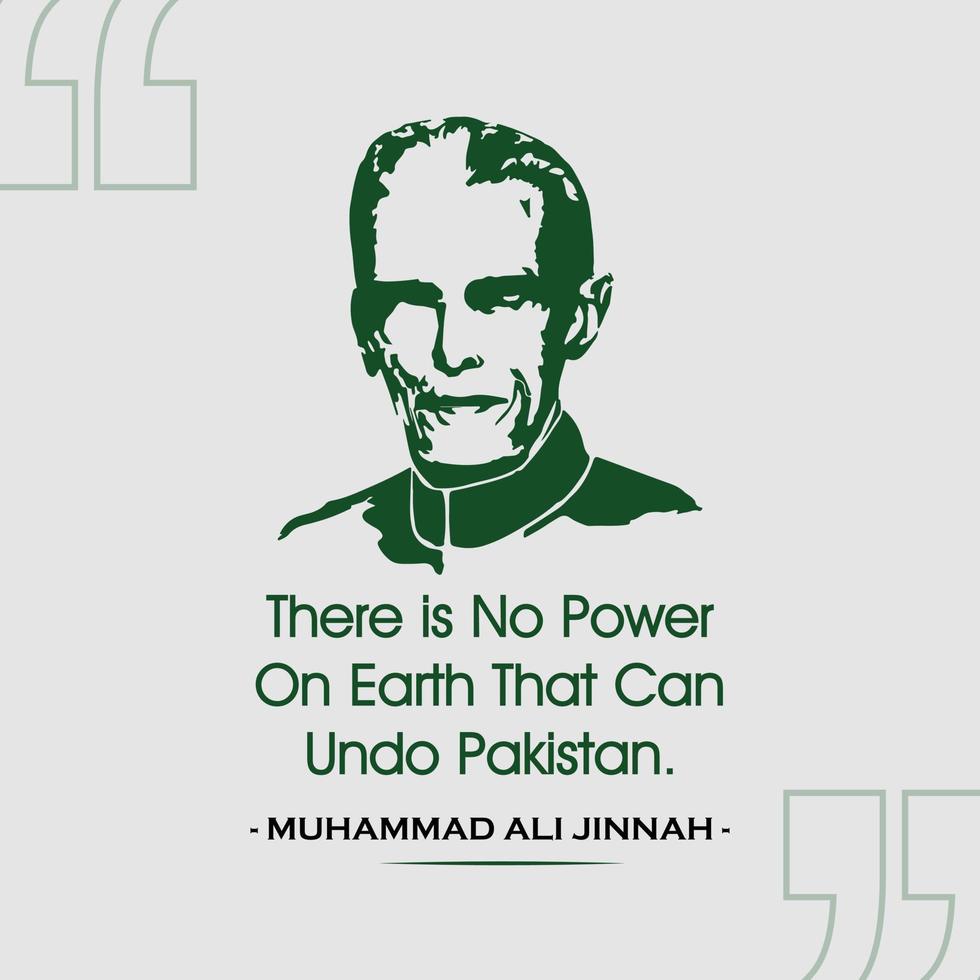 modello di progettazione di citazione del giorno quaid-e-azam. festa dell'indipendenza del pakistan che celebra. 14 agosto festa dell'indipendenza. giorno di quaid-e-azam. 14 agosto festa nazionale pakistana. illustrazione vettoriale