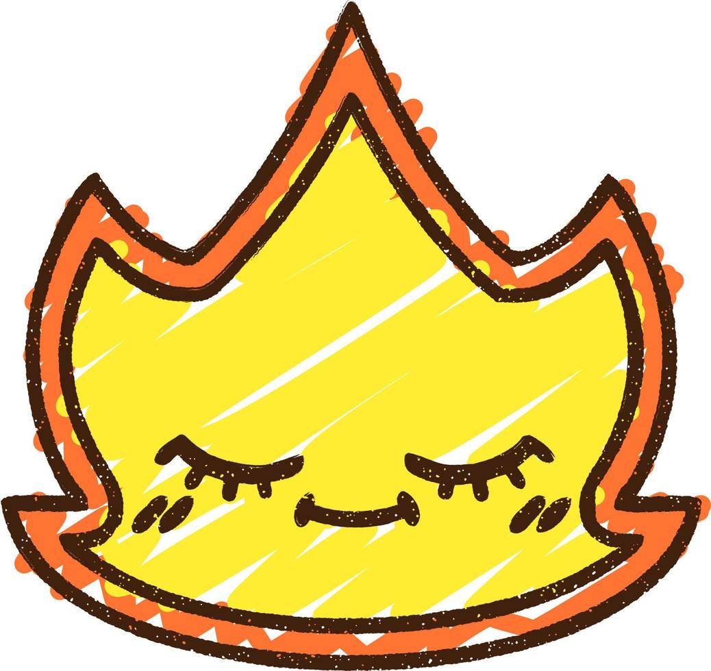 simbolo di fiamma disegno a gesso vettore