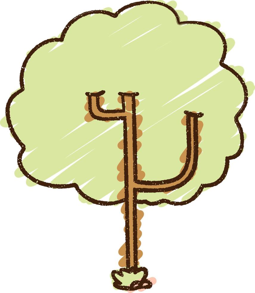 disegno del gesso dell'albero vettore