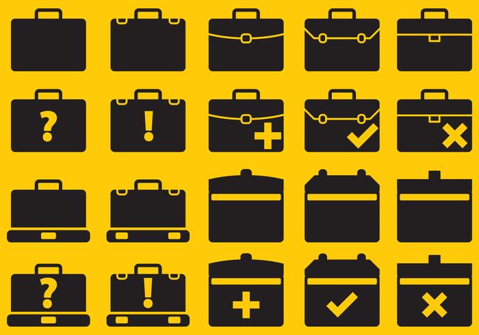 Icone di valigia vettoriale