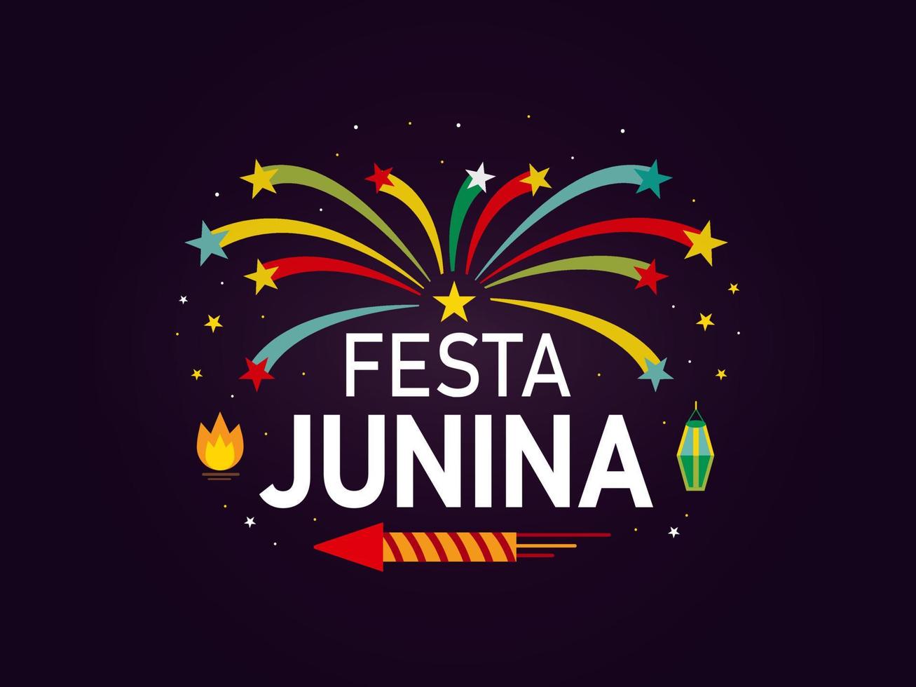 sfondo di celebrazione per l'illustrazione di festa junina con design colorato di vettore libero del festival della festa.