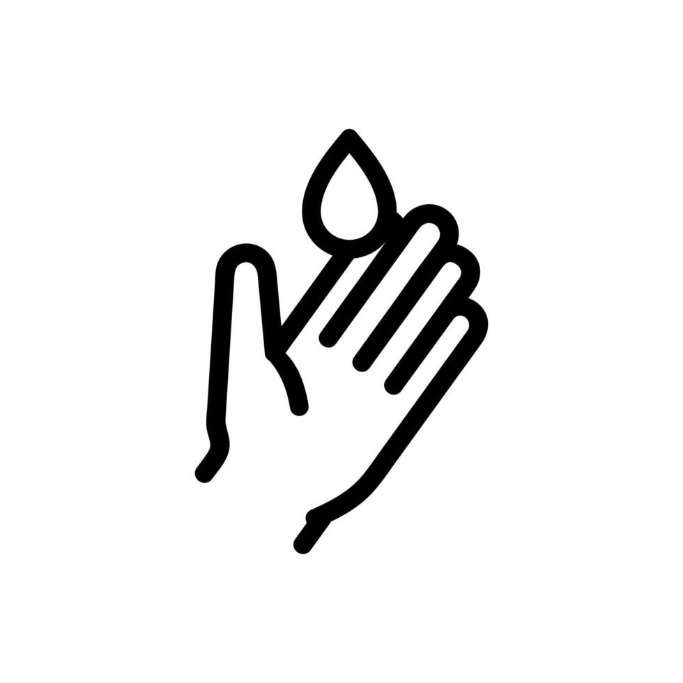 lavarsi le mani icona vettore. illustrazione del simbolo del contorno isolato vettore