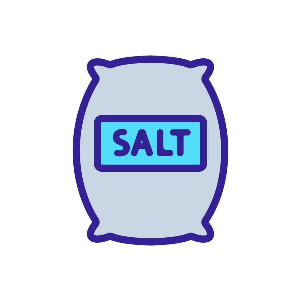 illustrazione del contorno vettoriale dell'icona del sacchetto di sale