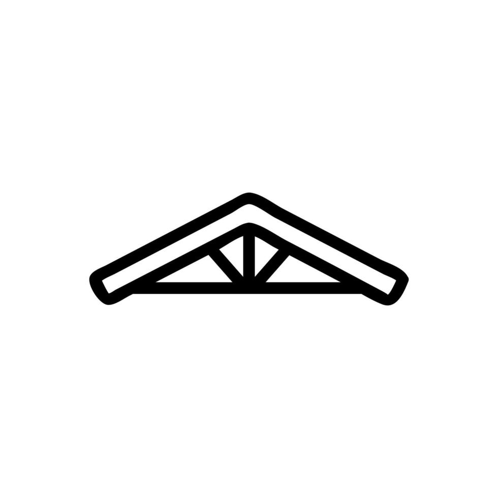 vettore icona tetto. illustrazione del simbolo del contorno isolato