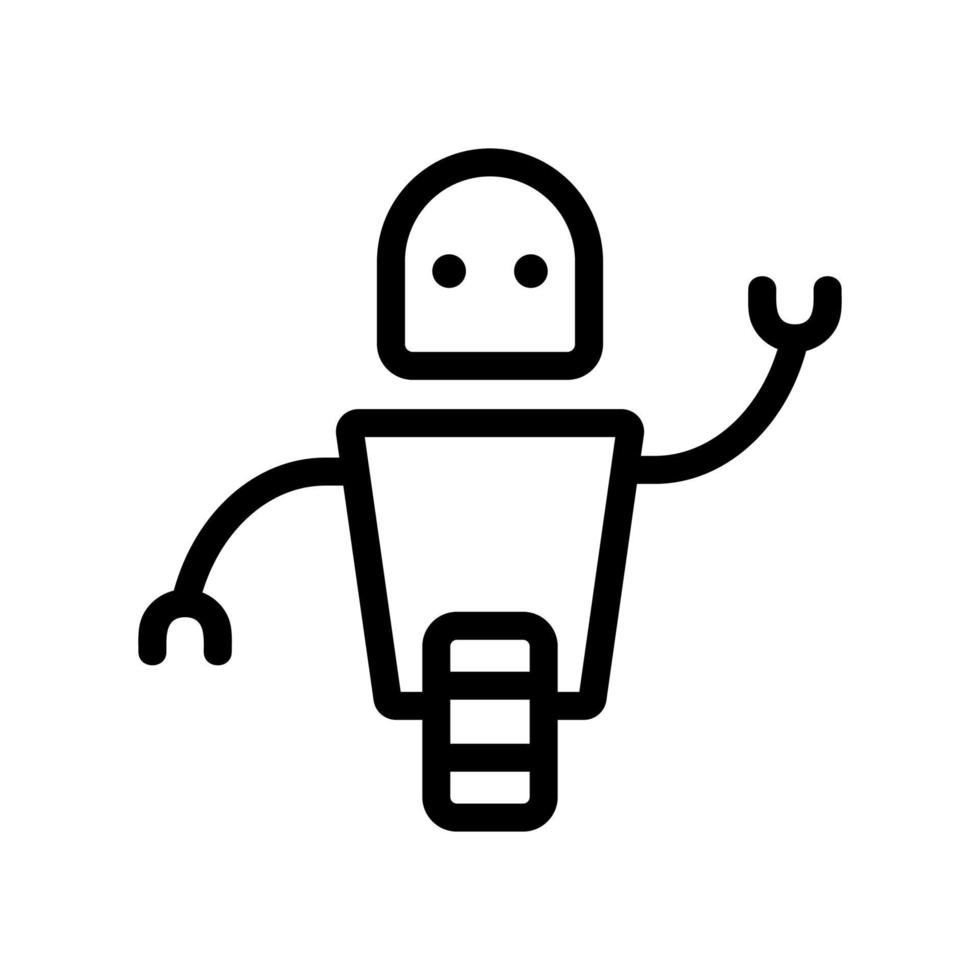 vettore icona robot. illustrazione del simbolo del contorno isolato