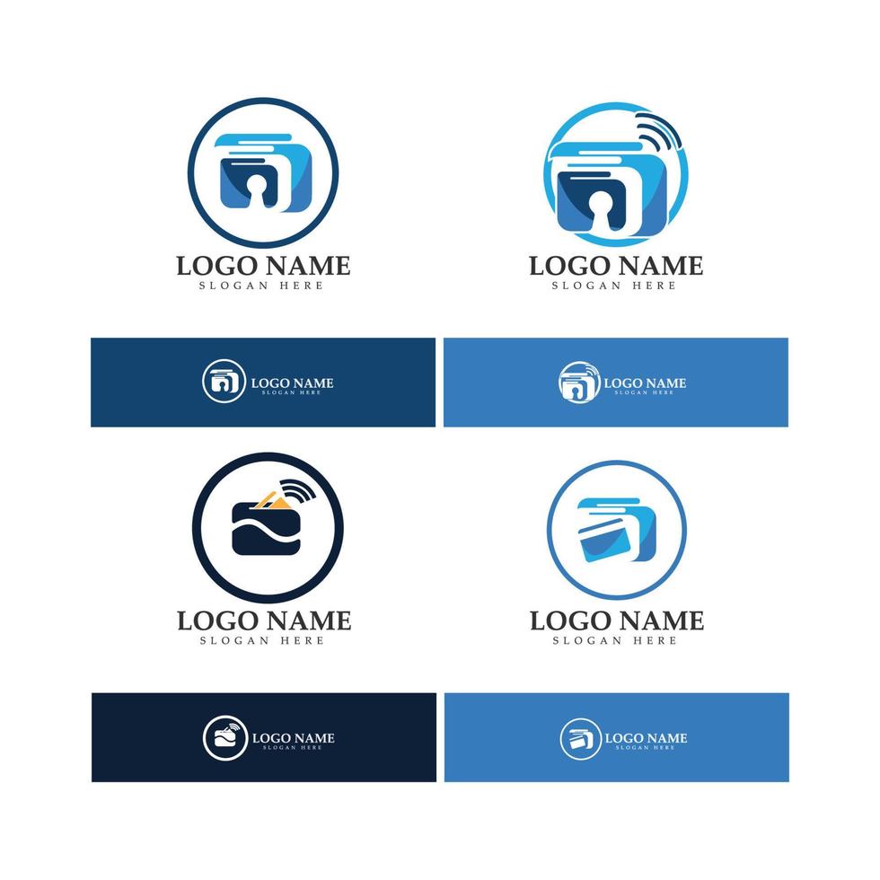 e-wallet logo design icona vettore