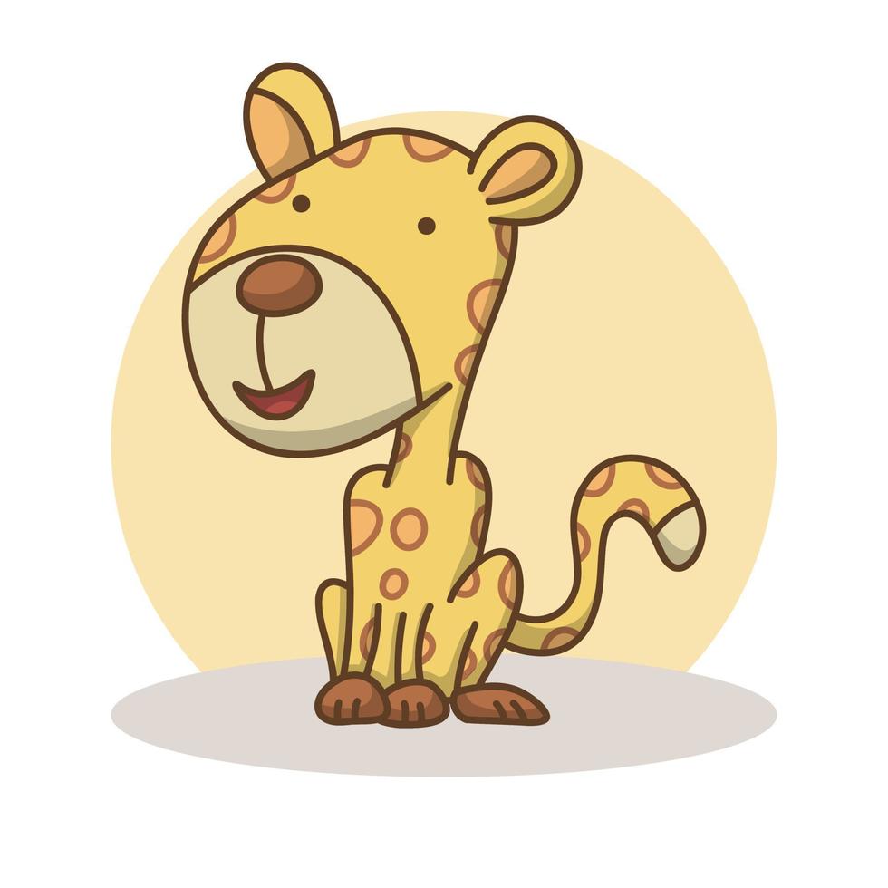 cartone animato icona giraffa. vettore di simbolo della mascotte animale dello zoo