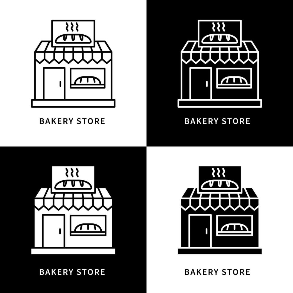icona del negozio di panetteria. logo di caffetteria e pasticceria. simbolo di vettore del forno