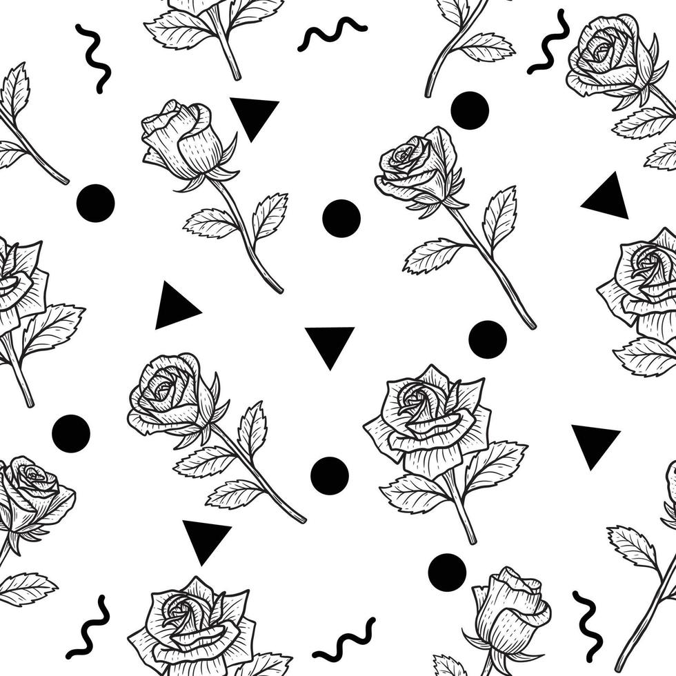 foglie di fiori in bianco e nero disegnati a mano naturali isolati linea botanica nera arte oggetto nero casuale illustrazione bianco. vettore