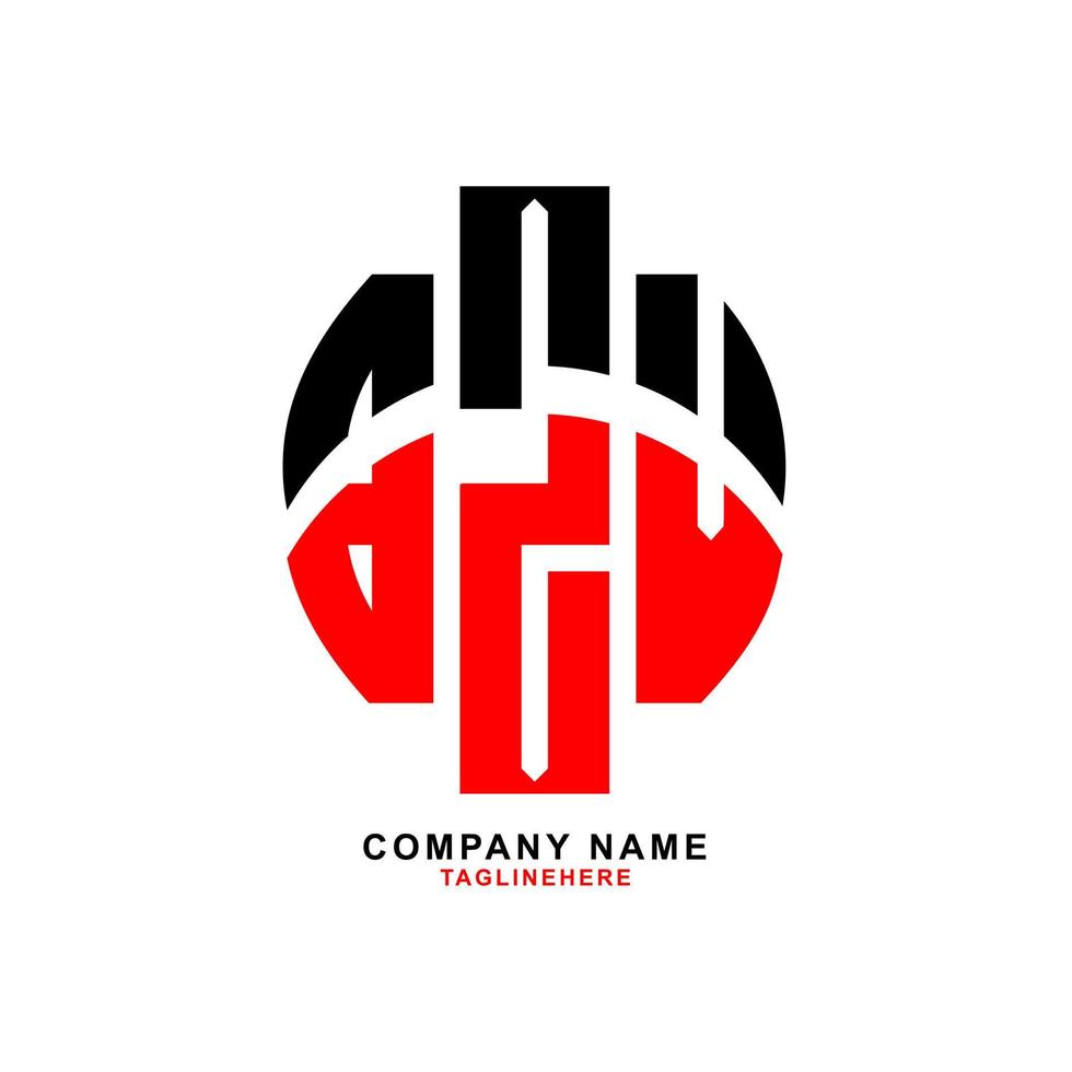 design creativo del logo della lettera bzv con sfondo bianco vettore