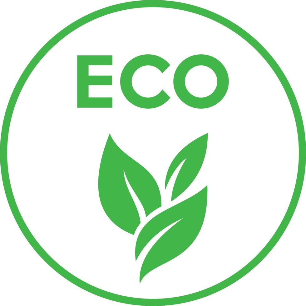 simbolo del logo di ecologia delle foglie vettore