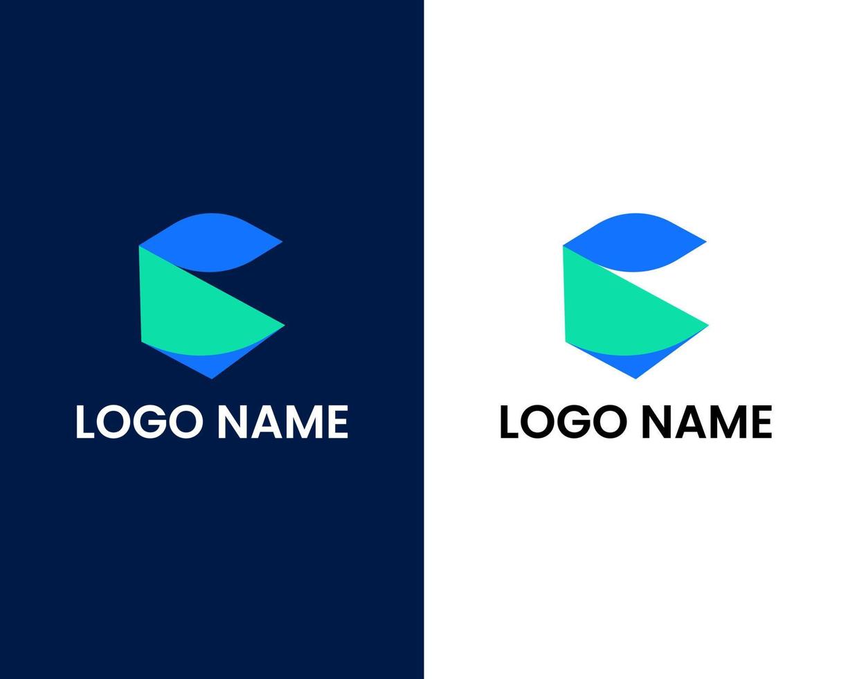 modello di progettazione logo moderno lettera c vettore