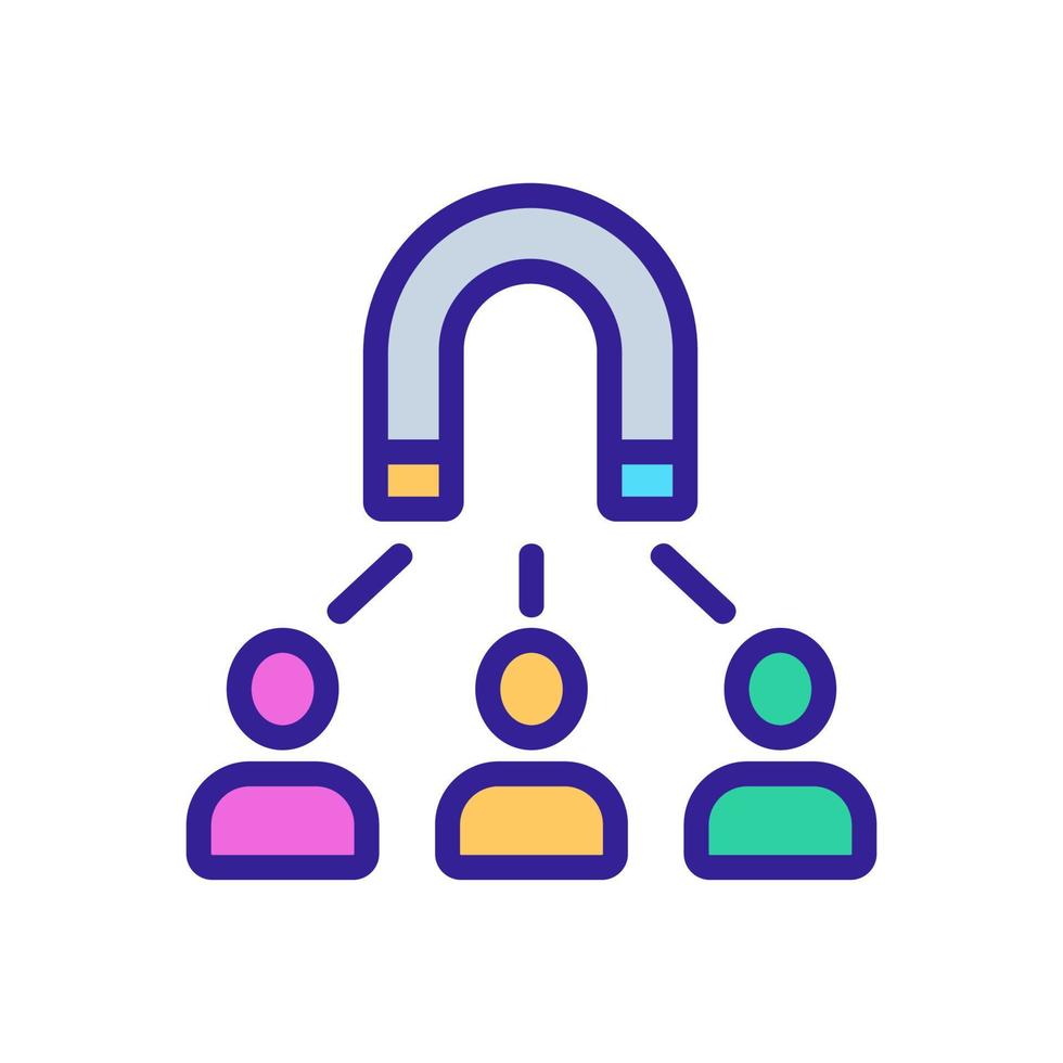magnete, vettore icona di riferimento. illustrazione del simbolo del contorno isolato