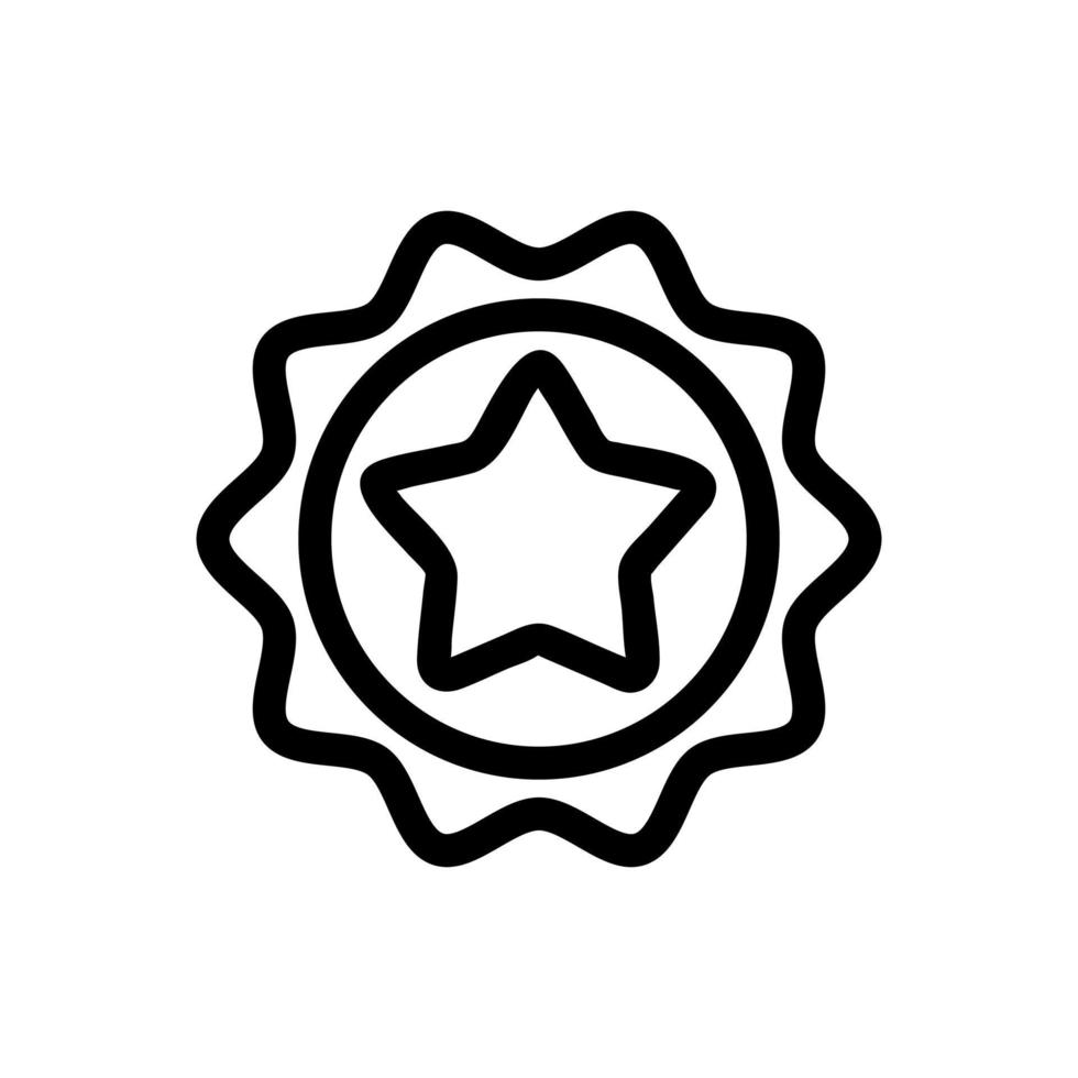 vettore icona qualità stella. illustrazione del simbolo del contorno isolato