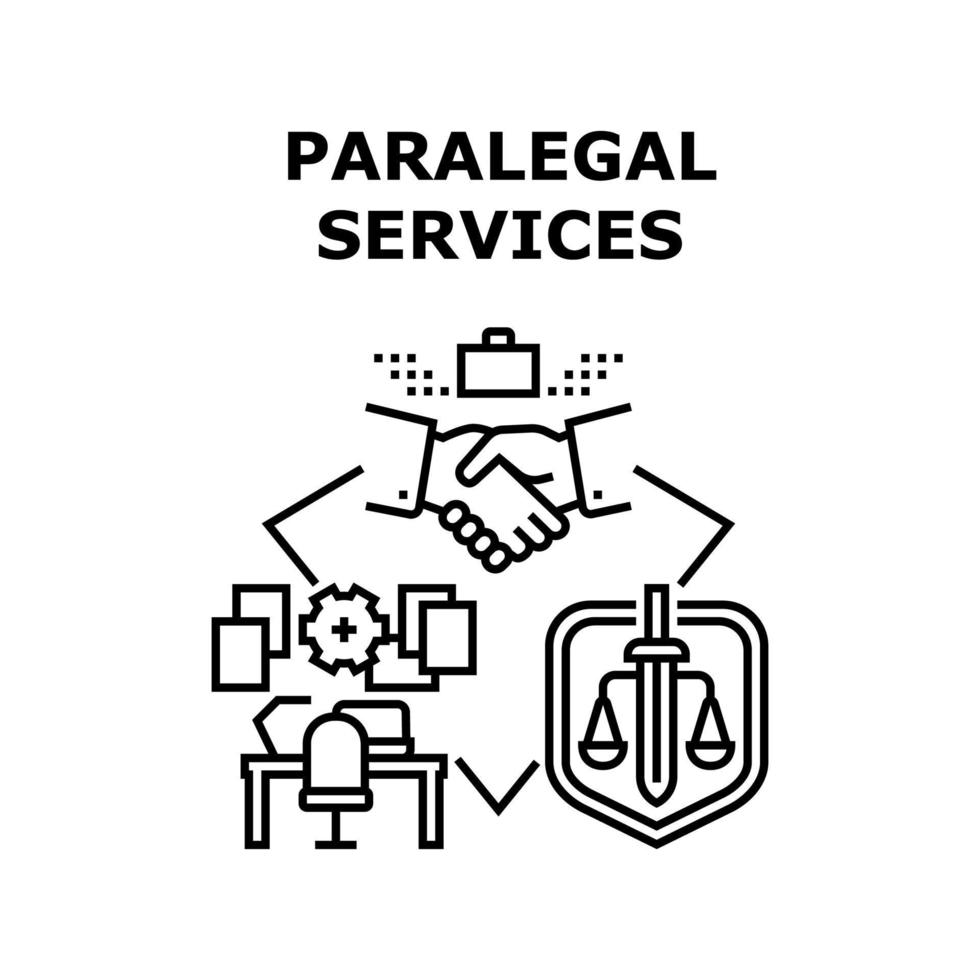 illustrazione del concetto di vettore di servizi paralegali