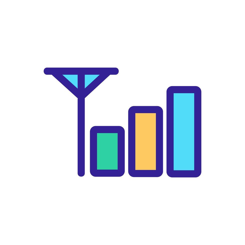 vettore icona segnale radio. illustrazione del simbolo del contorno isolato