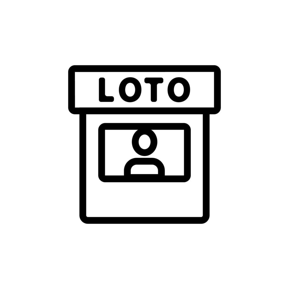 illustrazione del contorno vettoriale dell'icona della lotteria