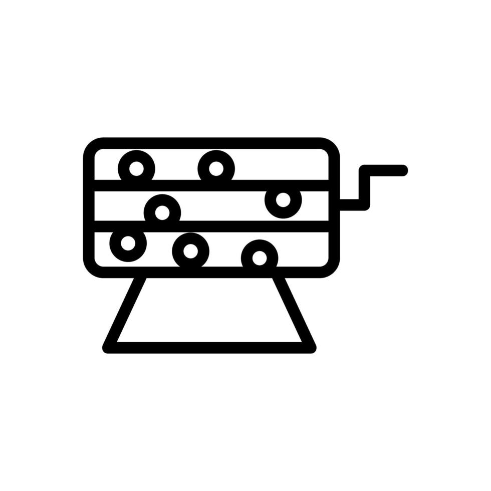 illustrazione del contorno vettoriale dell'icona della lotteria bingo