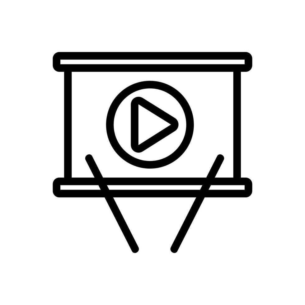 vettore icona videoproiettore. illustrazione del simbolo del contorno isolato