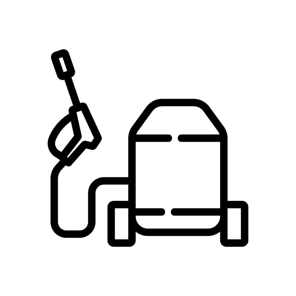 illustrazione del profilo vettoriale dell'icona del dispositivo elettronico dell'idropulitrice