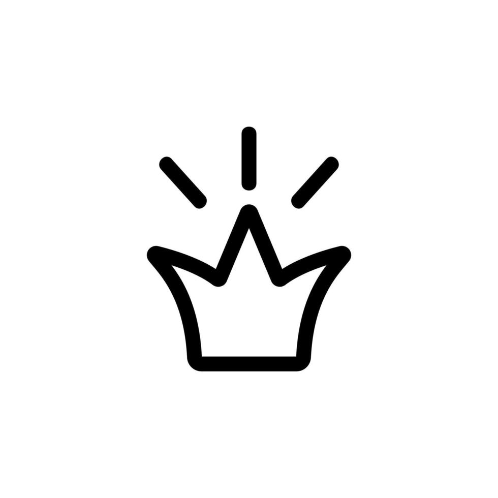 vettore icona corona. illustrazione del simbolo del contorno isolato