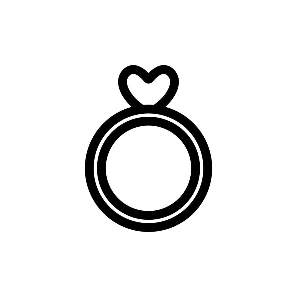 anello con gemma icona vettore. illustrazione del simbolo del contorno isolato vettore