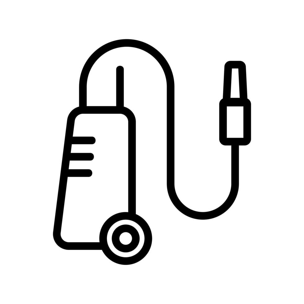 illustrazione del profilo vettoriale dell'icona dell'apparecchiatura della stazione di lavaggio a pressione