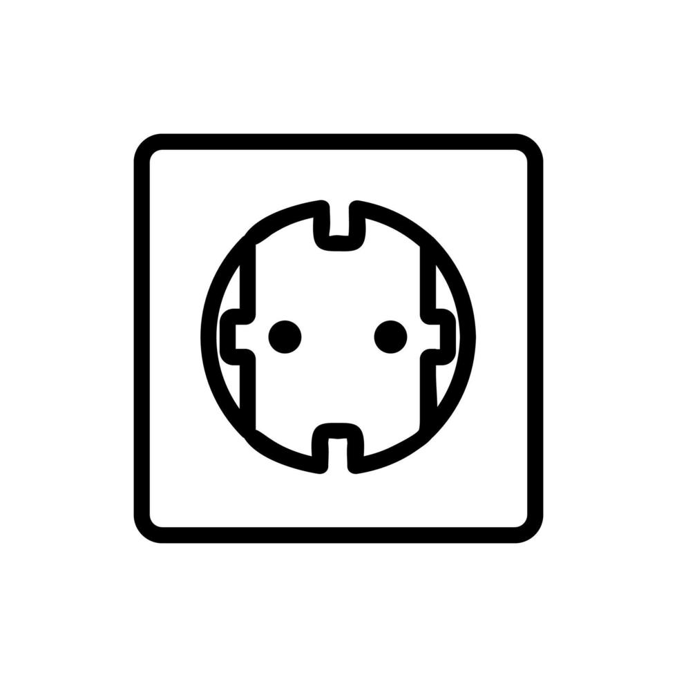 vettore icona connettore presa elettrica. illustrazione del simbolo del contorno isolato