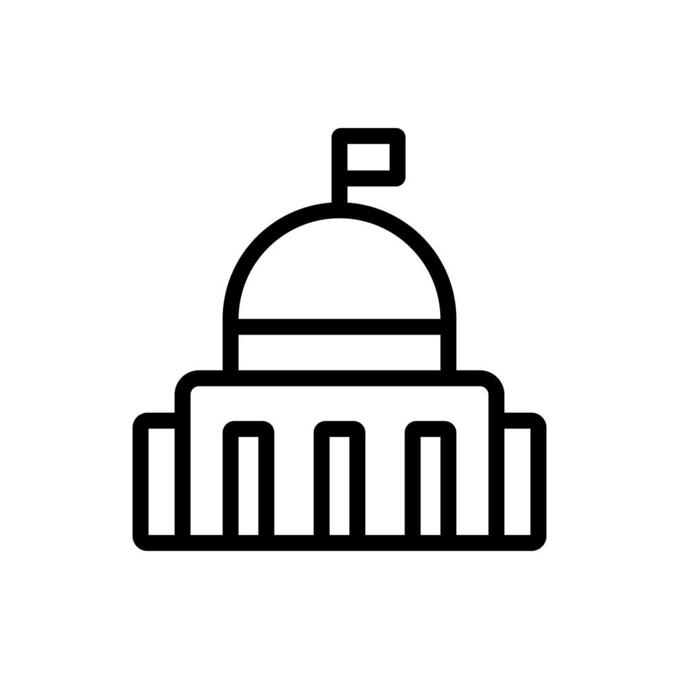 illustrazione del profilo vettoriale dell'icona della costruzione del governo politico