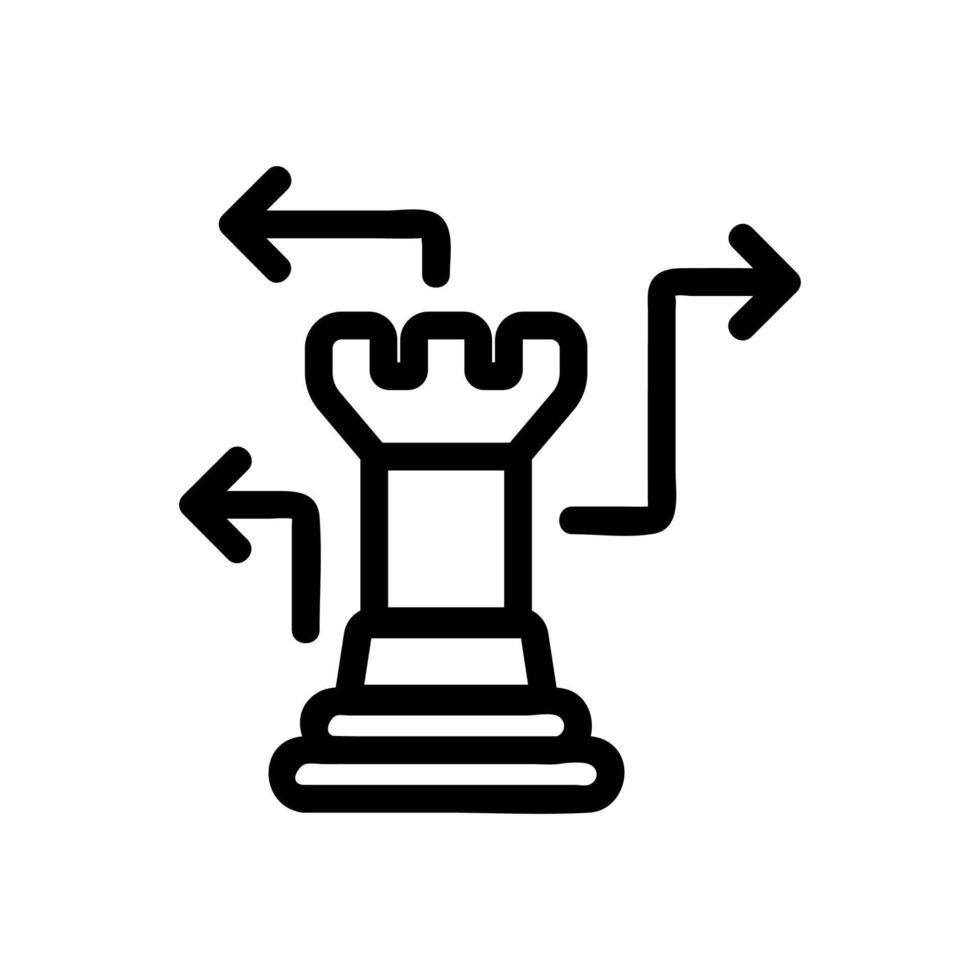 vettore icona gioco di strategia. illustrazione del simbolo del contorno isolato