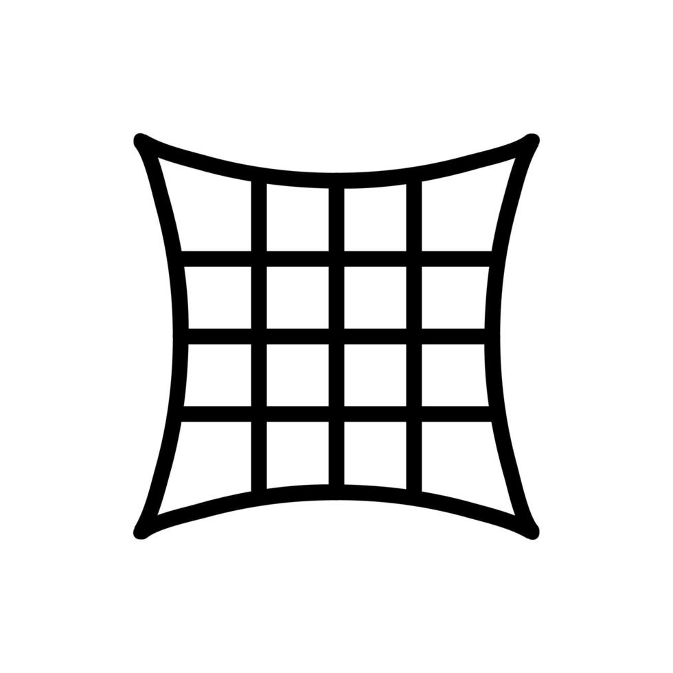 illustrazione del contorno vettoriale dell'icona di pienezza del cuscino