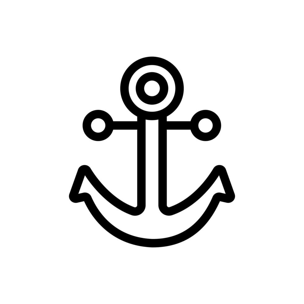 vettore icona ancoraggio. illustrazione del simbolo del contorno isolato