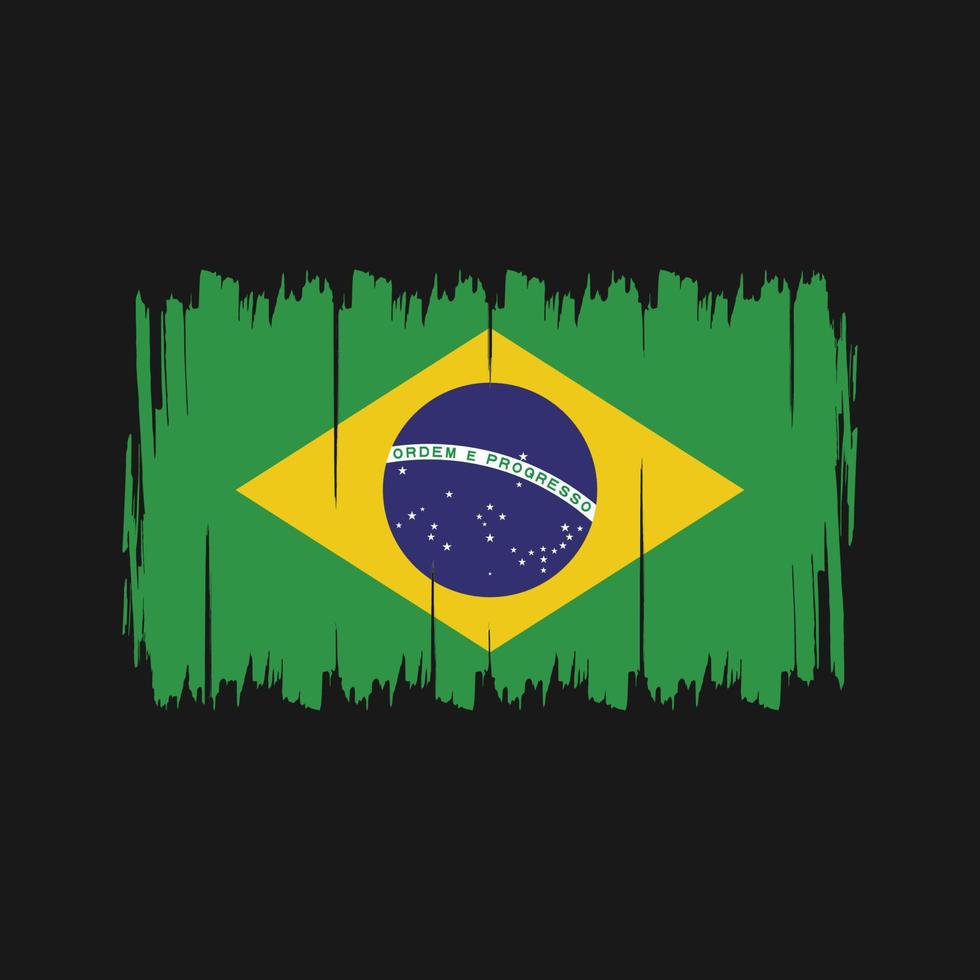 pennello bandiera brasile. bandiera nazionale vettore