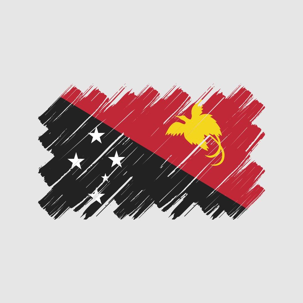 pennellate della bandiera della papua nuova guinea. bandiera nazionale vettore