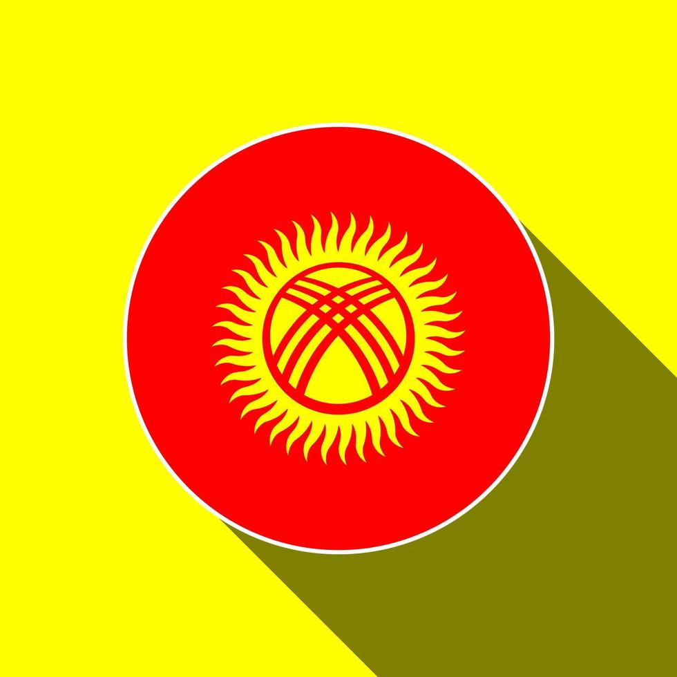 paese kirghizistan. bandiera del Kirghizistan. illustrazione vettoriale. vettore